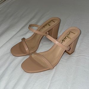 Light nude Lulus high heel sandals